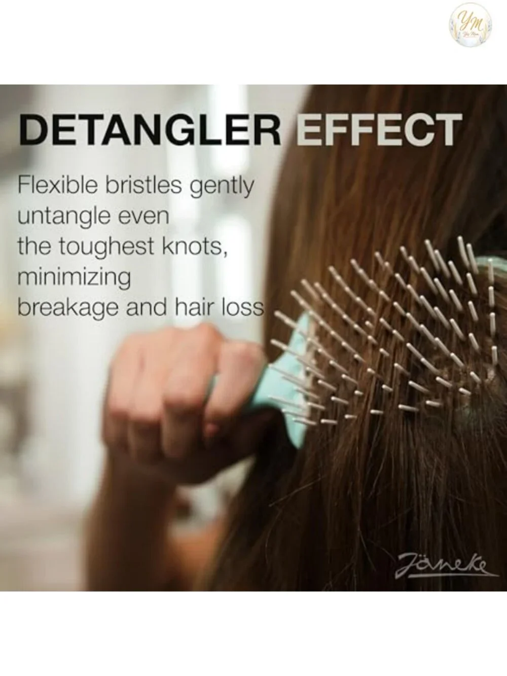 Vented Detangling Hair Brush for Blow Drying, Anti-Static Nylon Bristles, Heat